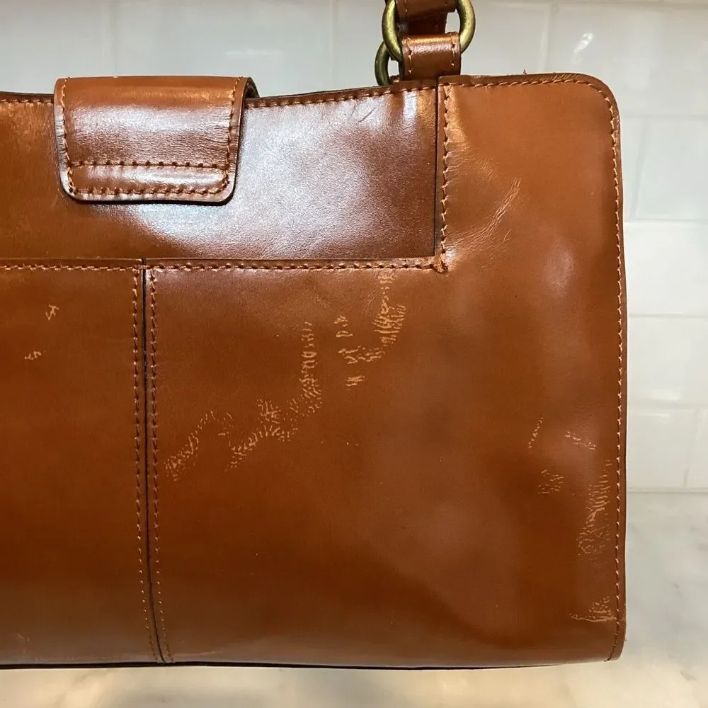 Patricia Nash Bag Purse Handbag Leather Pocketbook Rienzo Satchel Brown Bag